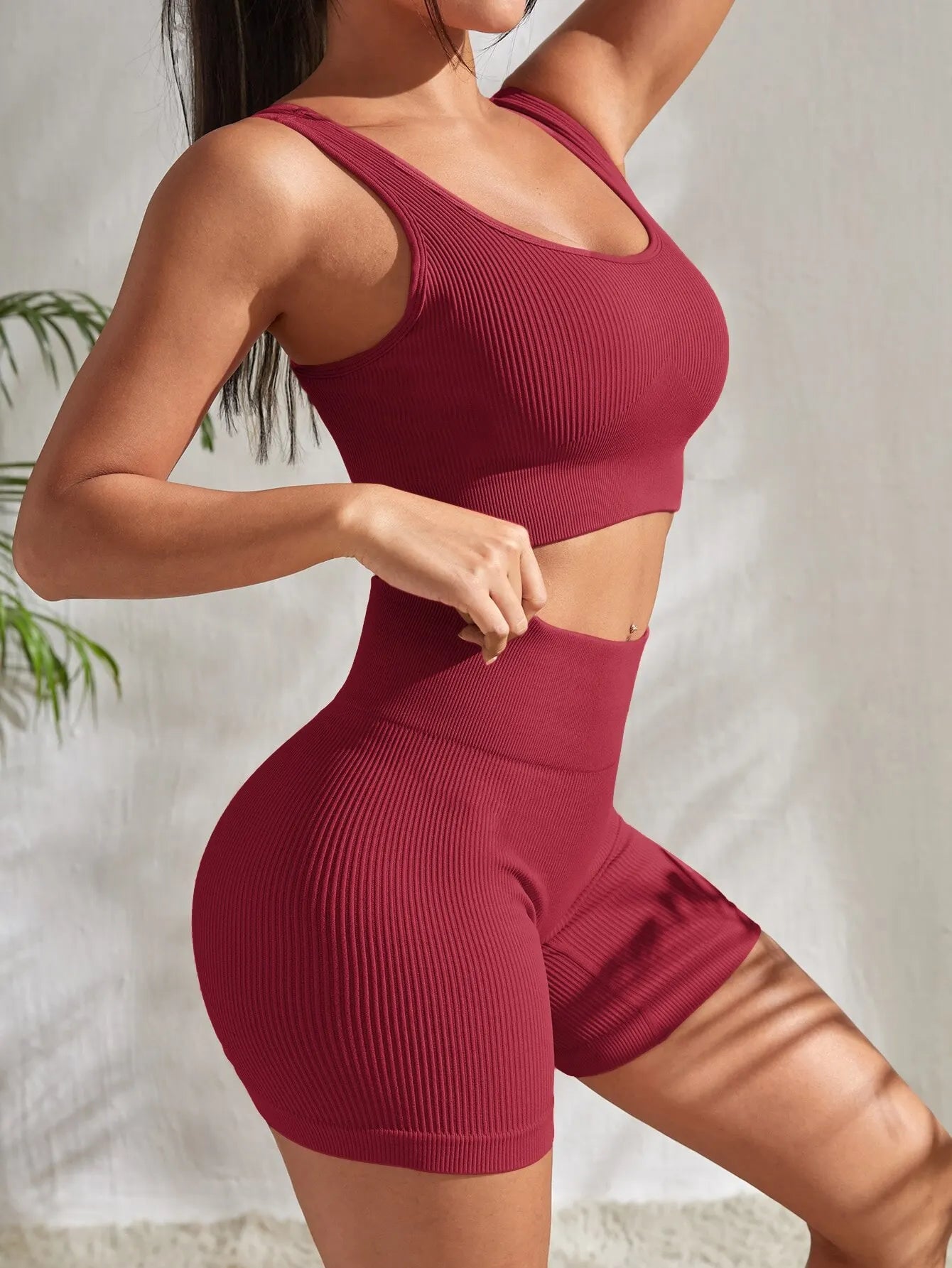 Seamless Ribbed Yoga Set-S Cure-Sports Cure