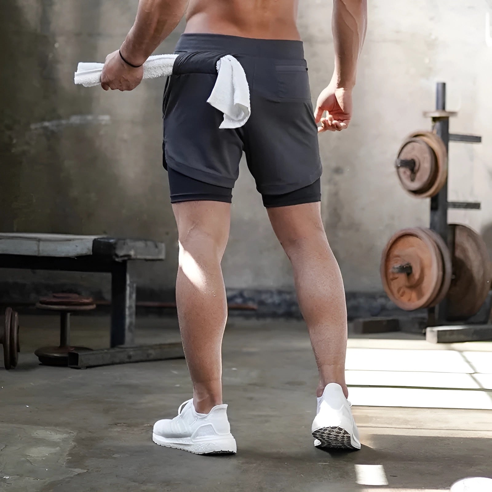 Men's 2 in 1 Running Shorts - Comfortable, Moisture-Wicking Gym Wear-S Cure-Sports Cure